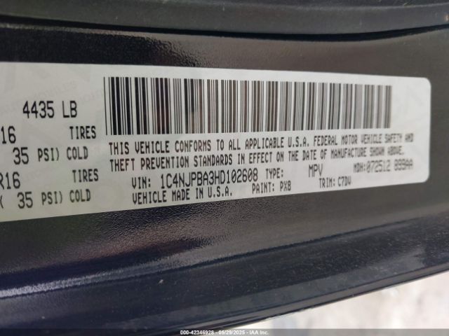 1C4NJPBA3HD102608 Jeep Patriot Sport Fwd