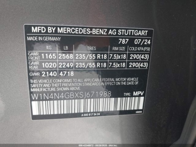 W1N4N4GBXSJ671988 Mercedes-Benz Gla 250 4matic