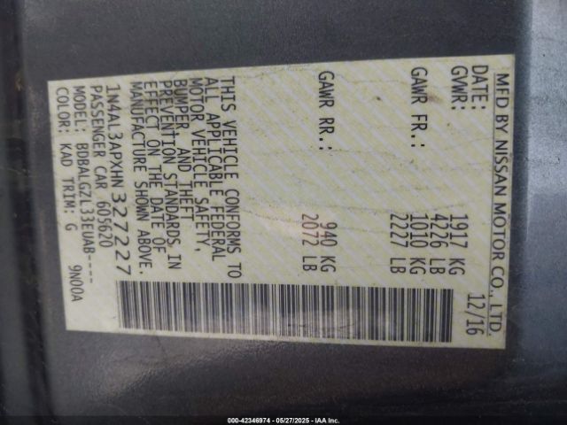 2017 NISSAN ALTIMA 1N4AL3APXHN327227 Photo 8