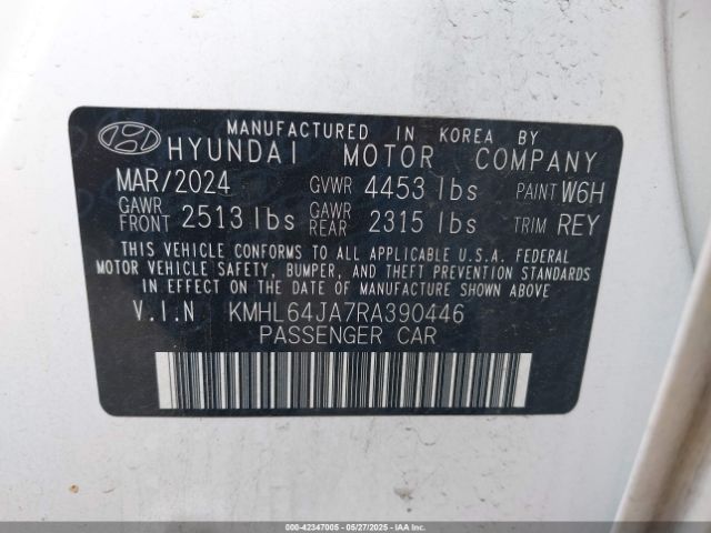 KMHL64JA7RA390446 Hyundai SONATA SEL