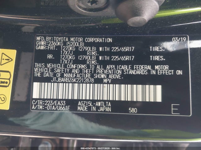 JTJBARBZ6K2212878 Lexus 8ar-fts