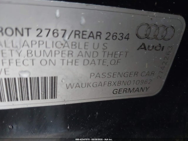 2011 AUDI A6 WAUKGAFBXBN010962 Photo 8