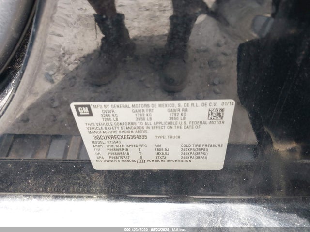 3GCUKRECXEG364335 Chevrolet l83 - vvt, afm (active fuel management), aluminum