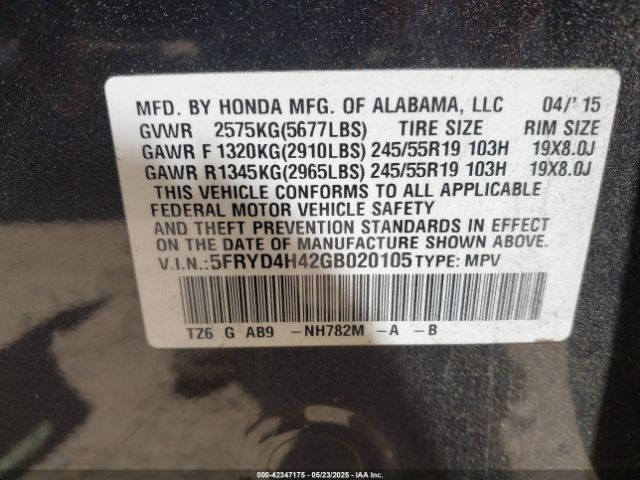 2016 ACURA MDX 5FRYD4H42GB020105 Photo 8