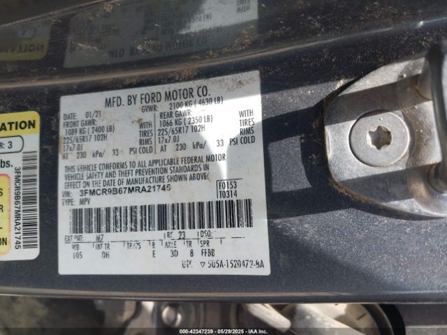 2021 FORD BRONCO SPORT 3FMCR9B67MRA21745 Photo 8