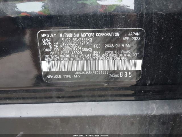 2023 MITSUBISHI OUTLANDER JA4J4UA84PZ051523 Photo 8