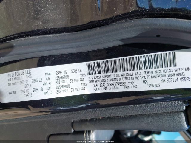 2015 JEEP CHEROKEE 1C4PJMDBXFW749392 Photo 8