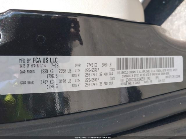 2018 DODGE GRAND CARAVAN 2C4RDGCG9JR343510 Photo 8