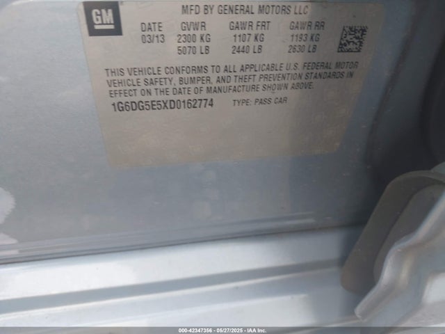 2013 CADILLAC CTS 1G6DG5E5XD0162774 Photo 8