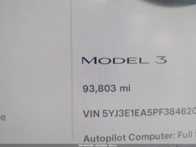 5YJ3E1EA5PF384620 Tesla 2023