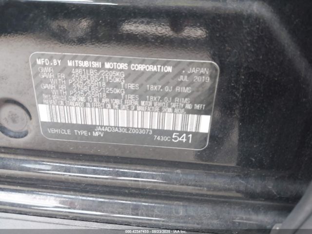 2020 MITSUBISHI OUTLANDER JA4AD3A30LZ003073 Photo 8