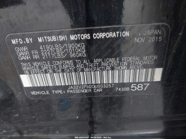 JA32V2FW2GU003257 Mitsubishi LANCER ES