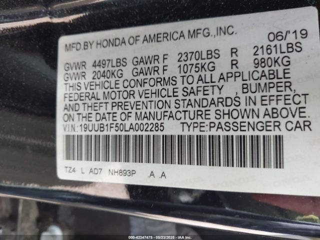 2020 ACURA TLX 19UUB1F50LA002285 Photo 8