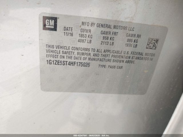 1G1ZE5ST4HF175026 Chevrolet MALIBU 1LT