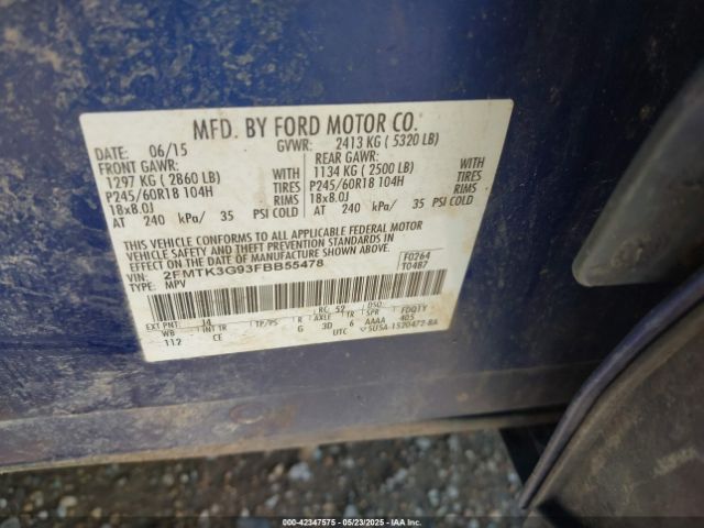 2015 FORD EDGE 2FMTK3G93FBB55478 Photo 8