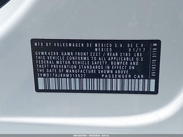 3VWD17AJ8HM313527 Volkswagen Jetta 1.8t Sport