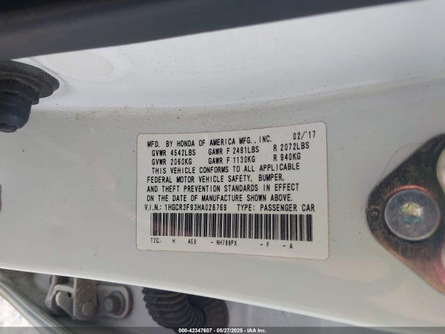 1HGCR3F93HA026769 Honda j35y1