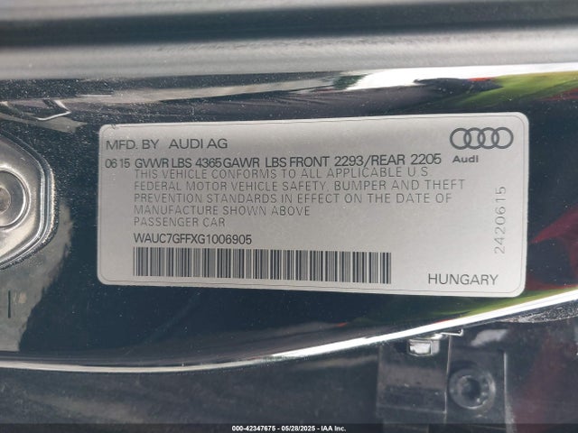 2016 AUDI A3 WAUC7GFFXG1006905 Photo 8