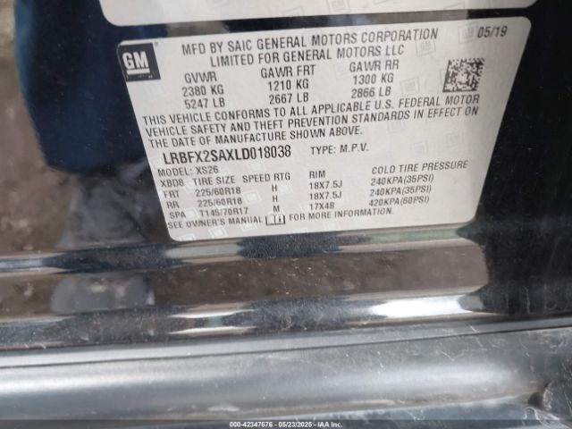 LRBFX2SAXLD018038 Buick Envision Awd Essence