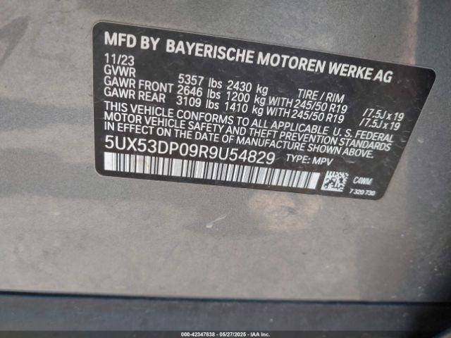 5UX53DP09R9U54829 BMW X3 Xdrive30i