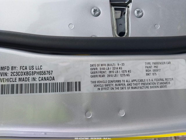 Dodge Charger 2023 2C3CDXBG8PH656767 Image 9