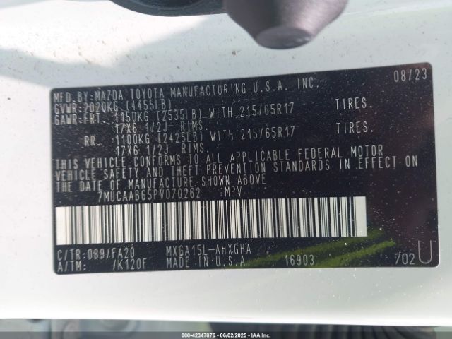 2023 TOYOTA COROLLA CROSS 7MUCAABG5PV070262 Photo 8