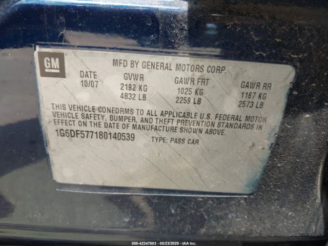 2008 CADILLAC CTS 1G6DF577180140539 Photo 8