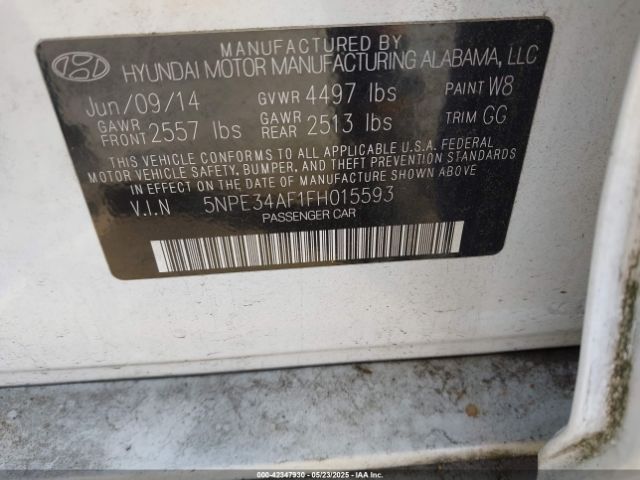 5NPE34AF1FH015593 Hyundai Sonata Limited