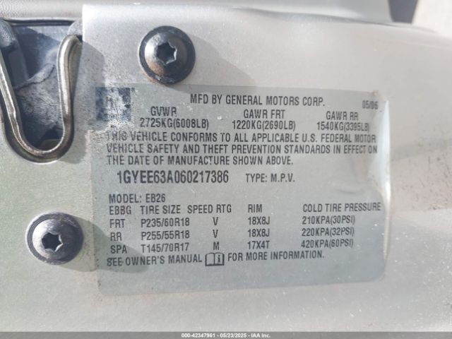 2006 CADILLAC SRX 1GYEE63A060217386 Photo 8