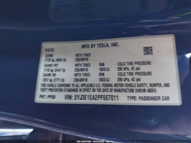 2023 TESLA MODEL 3 5YJ3E1EA2PF557011 Photo 8