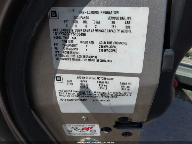 2000 CHEVROLET CORVETTE 1G1YY32G7Y5100496 Photo 8