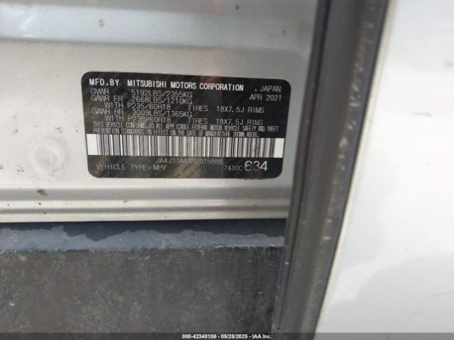 2022 MITSUBISHI OUTLANDER JA4J3TA84NZ015888 Photo 8