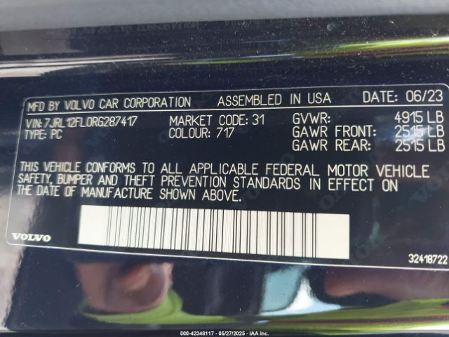 2024 VOLVO S60 7JRL12FL0RG287417 Photo 8