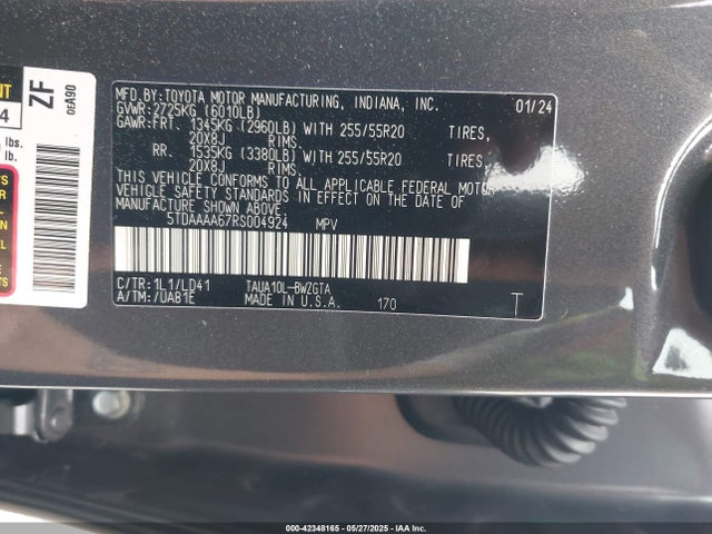 Lexus t24a-fts 2024 5TDAAAA67RS004924 Image 9