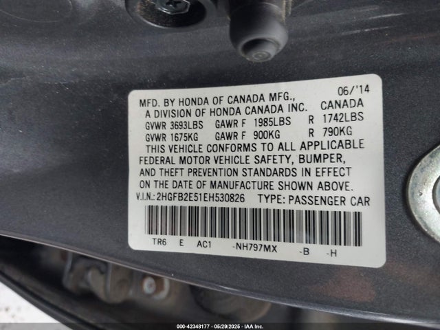 2HGFB2E51EH530826 Honda Civic Lx