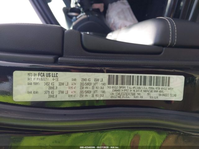 2016 JEEP GRAND CHEROKEE 1C4RJFCG7GC417608 Photo 8