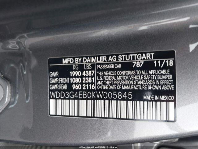 2019 MERCEDES-BENZ A 220 WDD3G4EB0KW005845 Photo 8