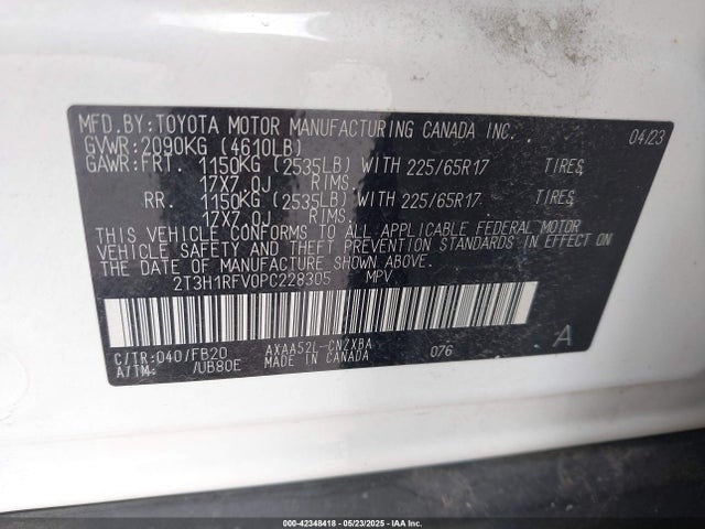 Toyota a25a-fks 2023 2T3H1RFV0PC228305 Image 9