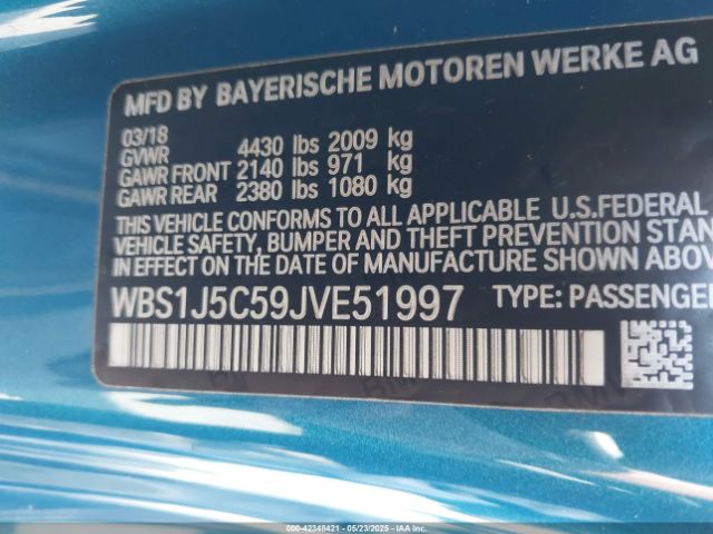 WBS1J5C59JVE51997 BMW M2