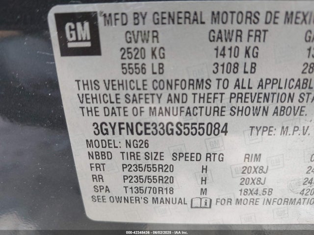 2016 CADILLAC SRX 3GYFNCE33GS555084 Photo 8