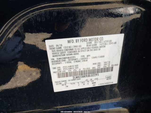 2LMHJ5NK9JBL02295 Lincoln 2018