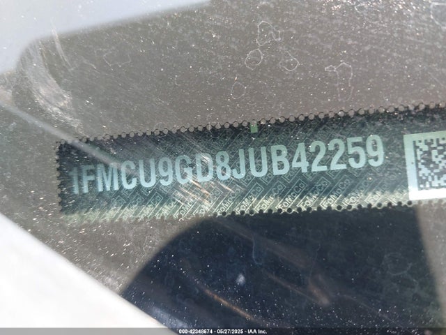 1FMCU9GD8JUB42259 Ford 1.5l gtdi sigma w/premium fuel