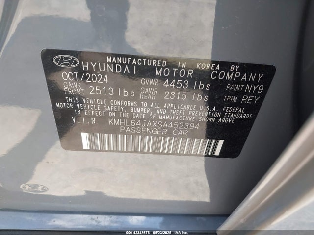 KMHL64JAXSA452394 Hyundai SONATA SEL