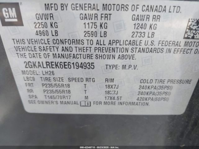 2GKALREK6E6194935 GMC Terrain Sle-2
