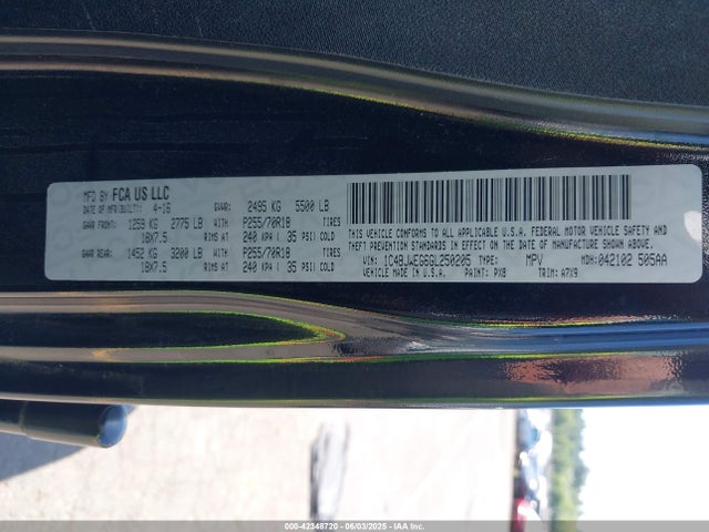 Jeep 2016 2016 1C4BJWEG6GL250205 Image 9