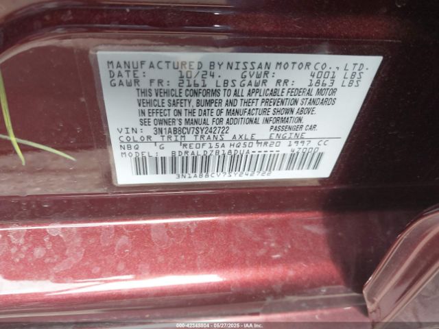 3N1AB8CV7SY242722 Nissan Sentra