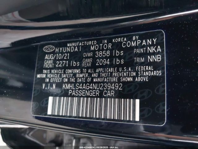 2022 HYUNDAI ELANTRA KMHLS4AG4NU239492 Photo 8