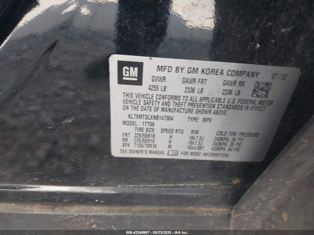 KL79MTSLXNB147004 Chevrolet l3t - l3, sidi, vvt, alum
