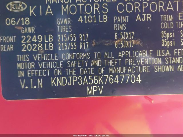 2019 KIA SOUL KNDJP3A56K7647704 Photo 8