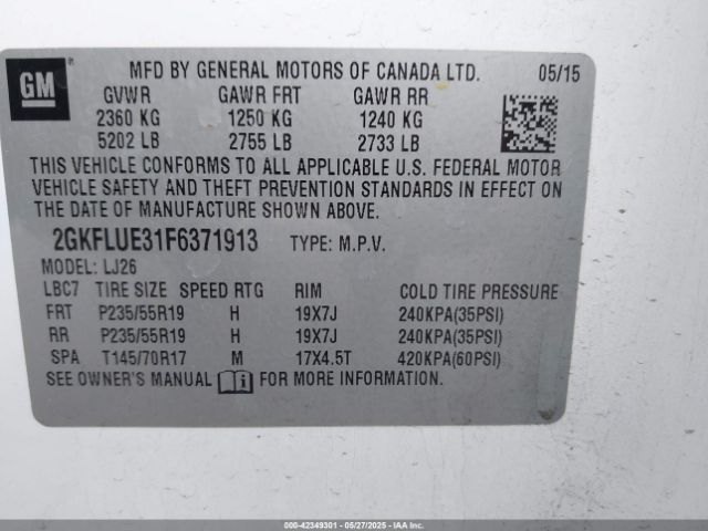 2GKFLUE31F6371913 GMC Terrain Denali